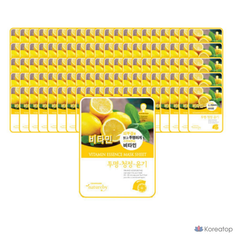 Набор из 100 витаминных масок-эссенций COCOPHARM Natureby, 23 г.