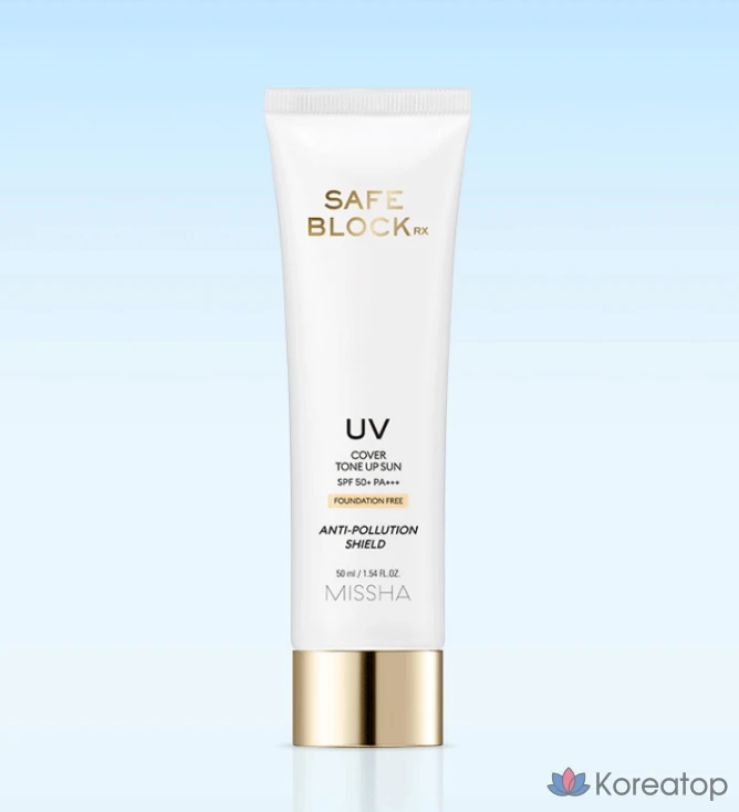 Солнцезащитный крем Missha Safe Block RX Cover Tone-Up SPF50+ PA++++, 50 мл, 1 шт.