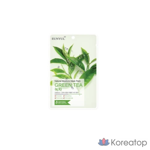 Тканевая маска для лица Eunyul Natural Green Tea Mask, 60 шт.