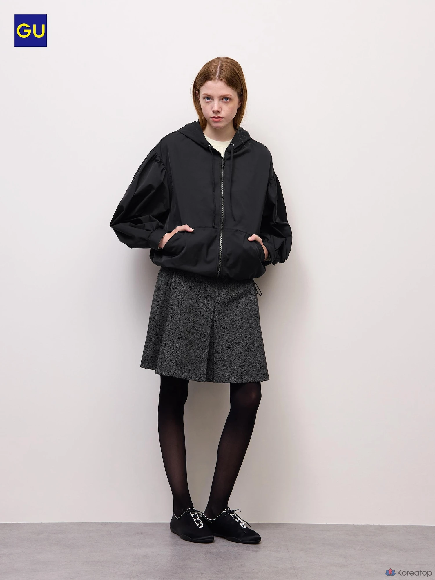 Юбка Uniqlo Box Pleated Skirt из твида