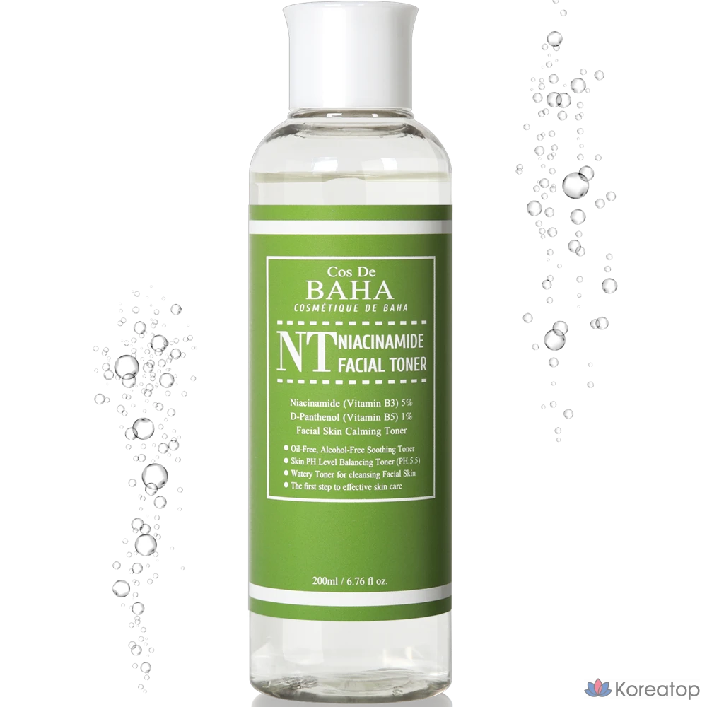Cos De Baha NT Ниацинамид Тоник для кожи, отбеливающий, функциональное косметическое средство, 200 мл, 1 шт.
