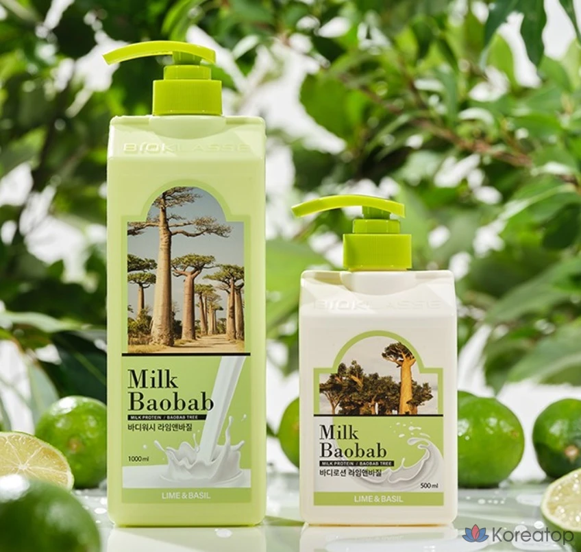 Гель для душа Milk Baobab с лаймом и базиликом, 1 л, 1 шт., фото 4