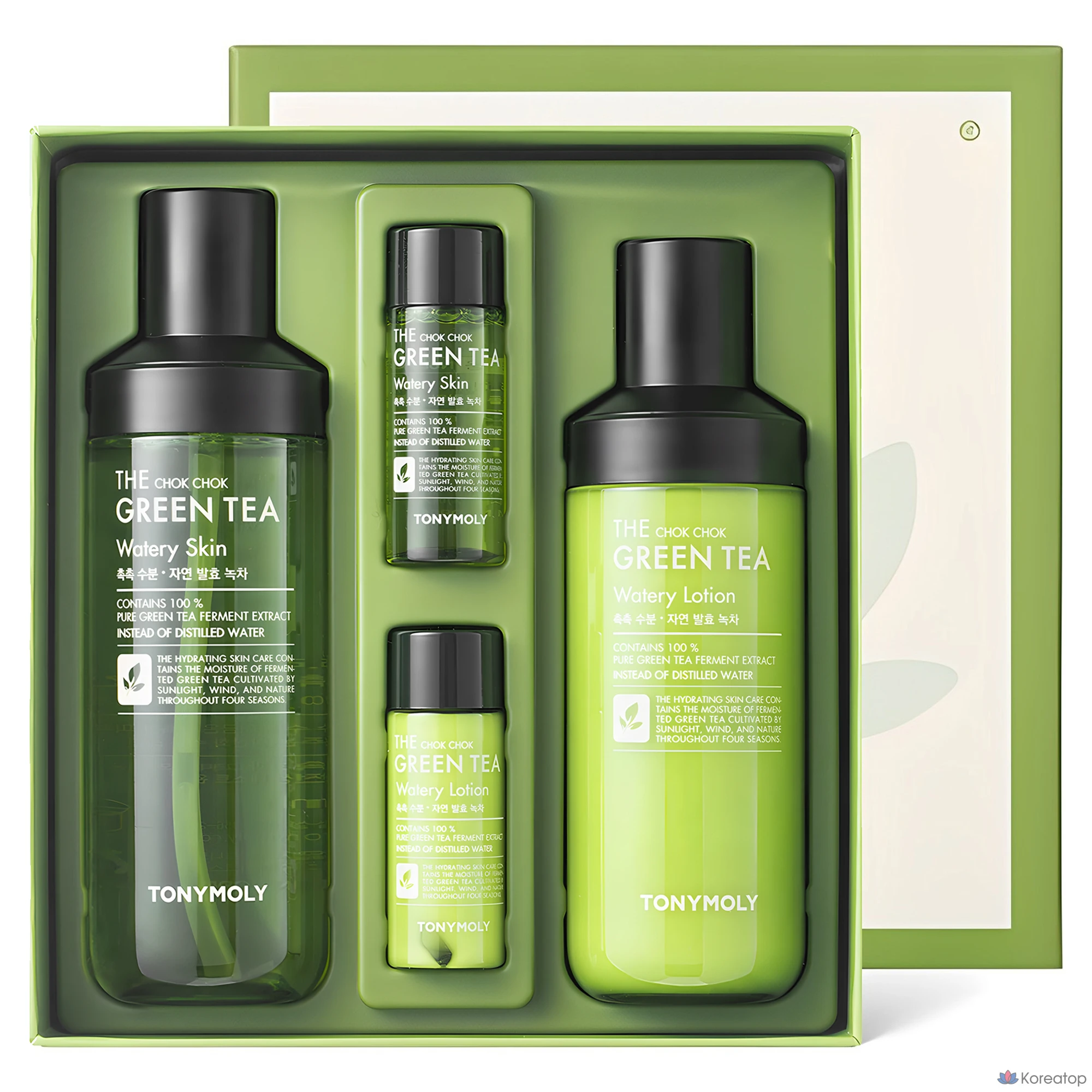 Набор увлажняющих средств для тела Tony Moly The Chok Chok Green Tea Moisture, 2 предмета, 1 комплект