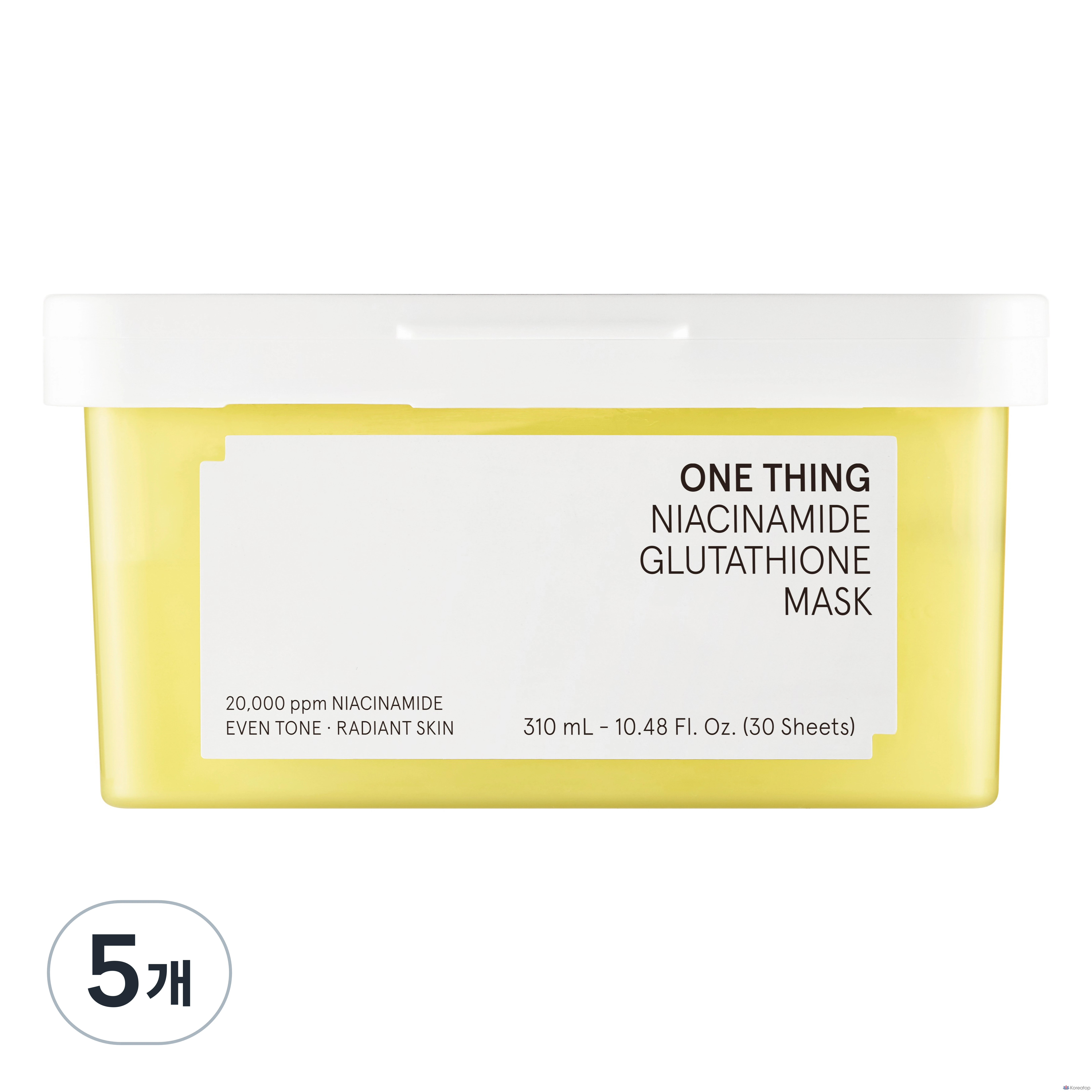 Маска One Thing с ниацинамидом и глутатионом, 5 штук, 30 штук