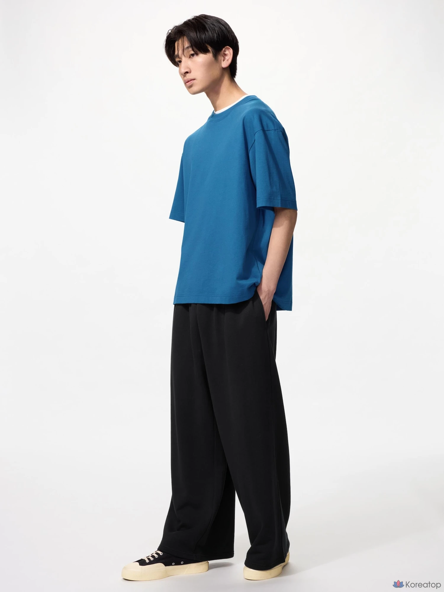 Брюки Uniqlo Sweat Wide Pants, длина штанины 70–73 см