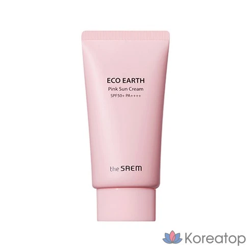Солнцезащитный крем The Saem Eco Earth Pink SPF50+ PA++++, 70 г, 1 шт.