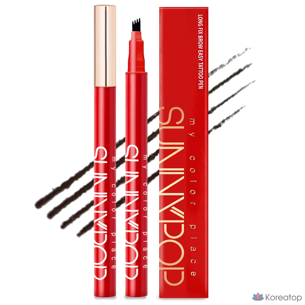 Карандаш для татуажа бровей, несмываемый, темно-коричневый, 1 шт.