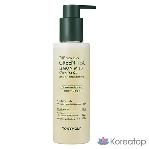 Очищающее масло Tony Moly The Chok Chok с зеленым чаем и лимоном, 200 мл, 1 шт.