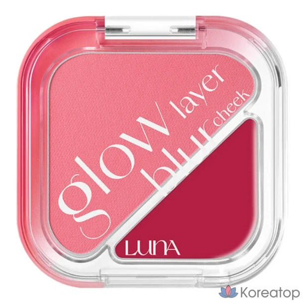 Румяна Luna Glow Layer Blur Cheek 8,5 г, 14 оттенков, 10 оттенков Cherry Compote, 1 шт.