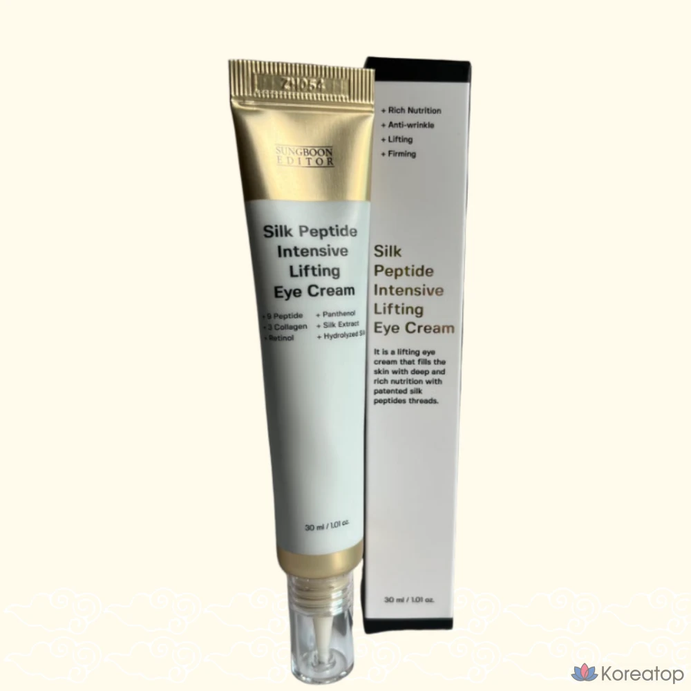 Тающий шелковый лифтинг-крем для глаз с шелковыми пептидами, 1 шт., 30 мл.