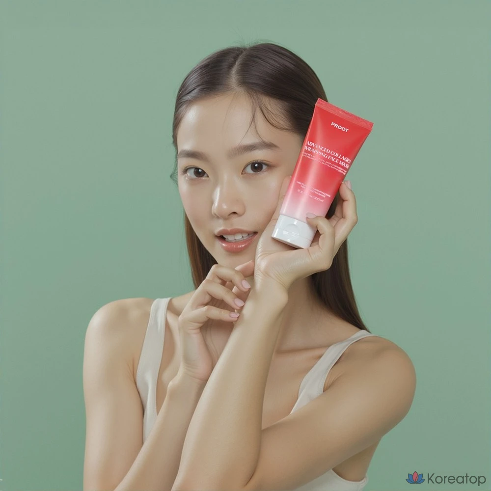 Коллагеновая маска, набор коллагеновых масок, обертывающий набор коллагена, обертывающий набор коллагена для водного сияния, набор низкомолекулярного коллагена, набор низкомолекулярных коллагеновых масок, обертывающая маска с коллагеном для водного сияния, обертывающая маска с коллагеном для водного сияния, ночная коллагеновая обертывающая маска, 3 упаковки, 1 упаковка, фото 3