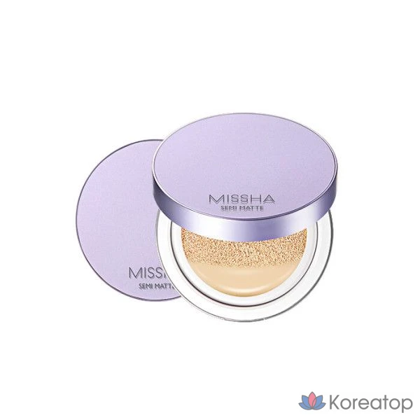 Полуматовая тональная основа Missha Layering Fit Cushion (№ 21 Fair), 1 шт.