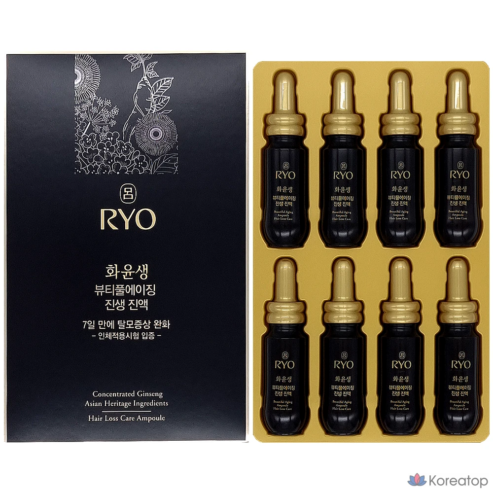 Ryo Hwa Yoon Saeng Beautiful Aging Jin Saeng Jin Aek Ампула против выпадения волос, 160 мл, 1 шт.