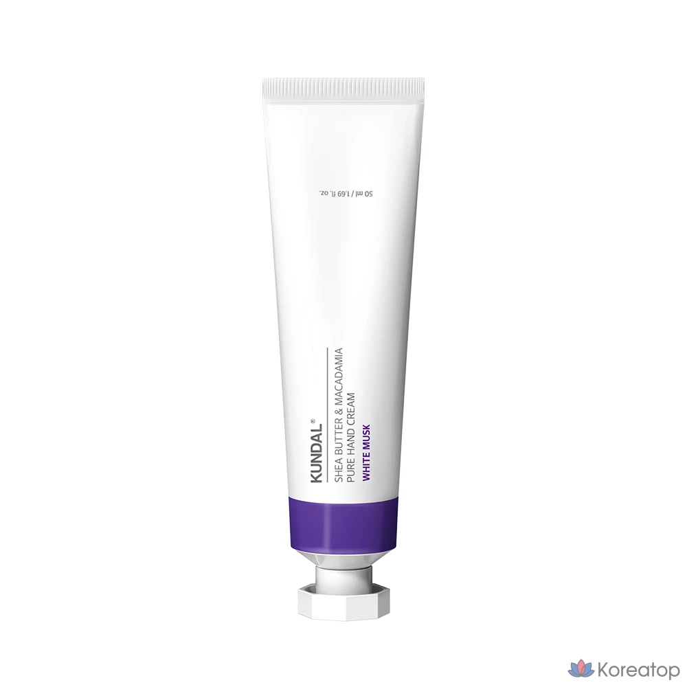 Крем для рук Kundal с маслом ши и макадамии, аромат «Белый мускус», 50 мл, 1 шт.