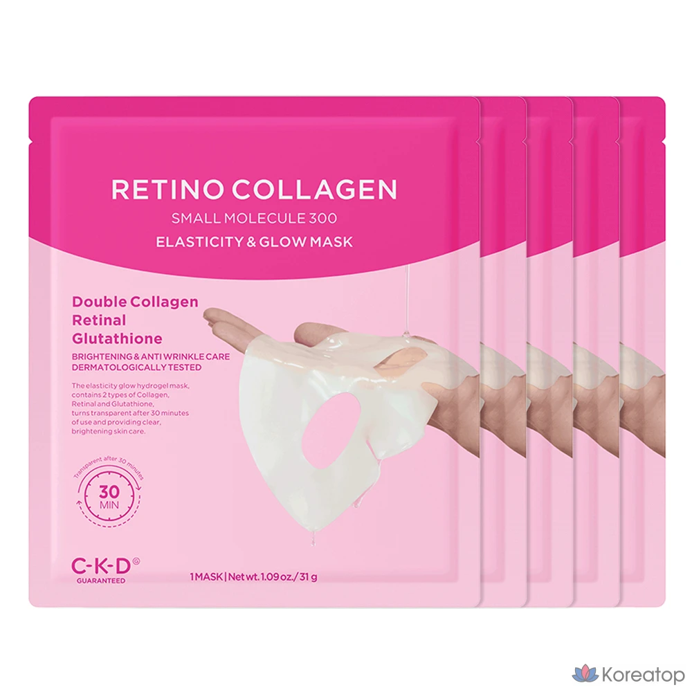 CKD Chong Kun Dang Health CKD Retino Collagen Elasticity Glow Mask Pack, 1 упаковка, 5 штук