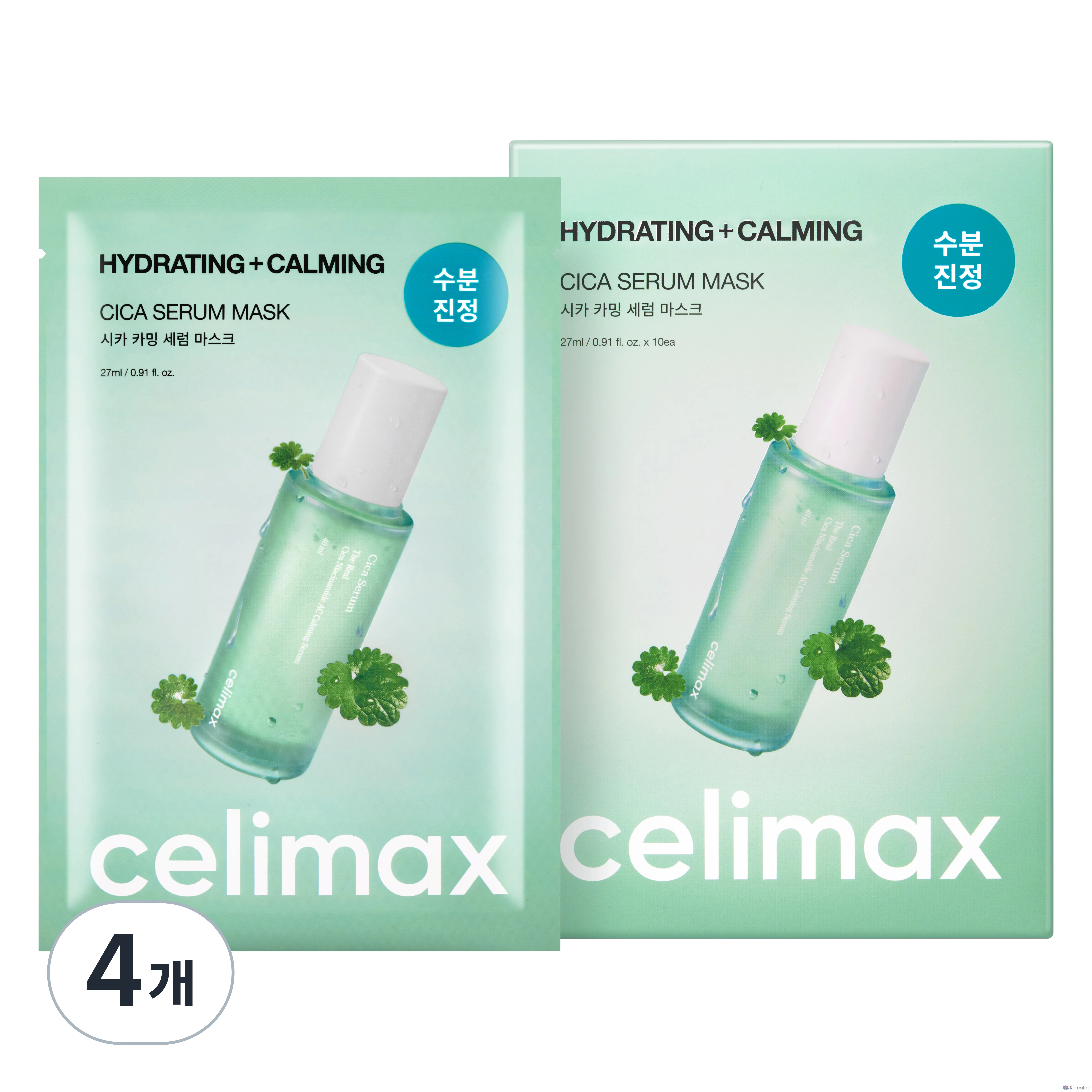 Успокаивающая сыворотка-маска Cellimax The Real Cica, 4 упаковки, 10 штук