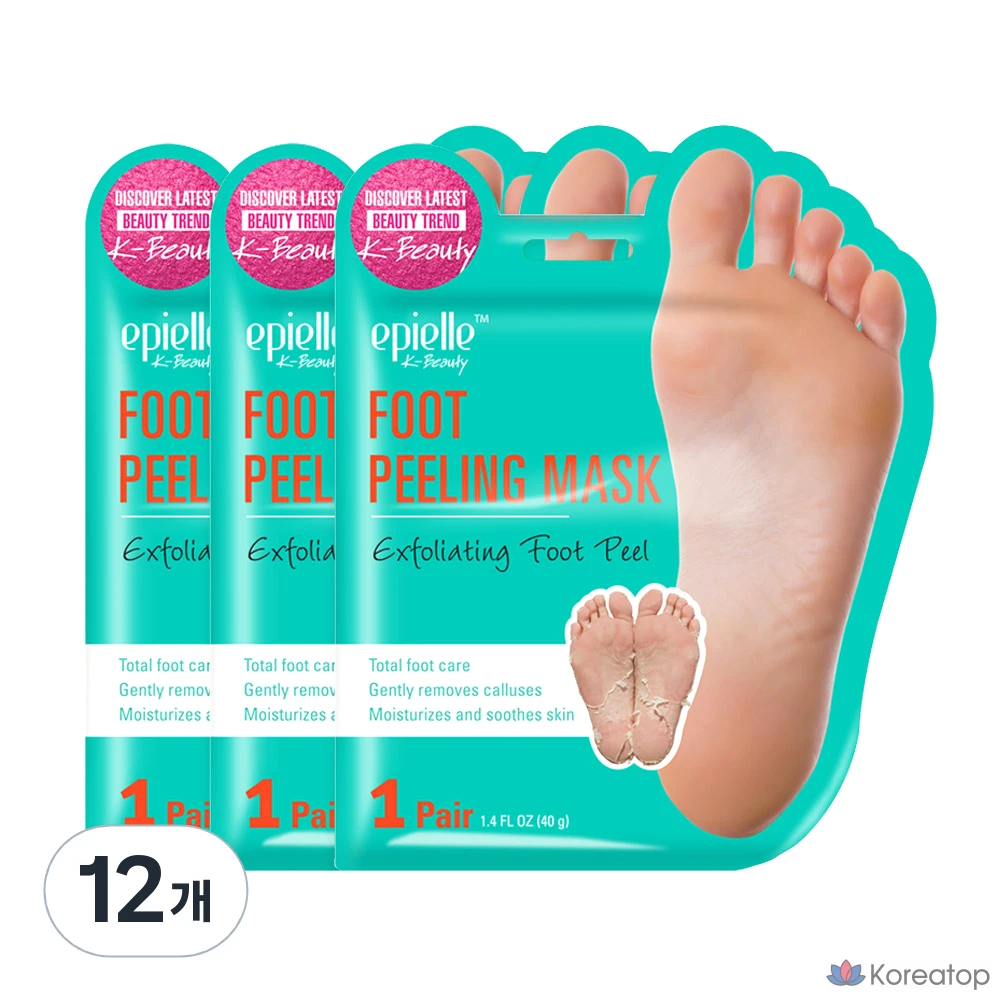 Отшелушивающая маска для ног Epielle, 2 упаковки, 12 штук