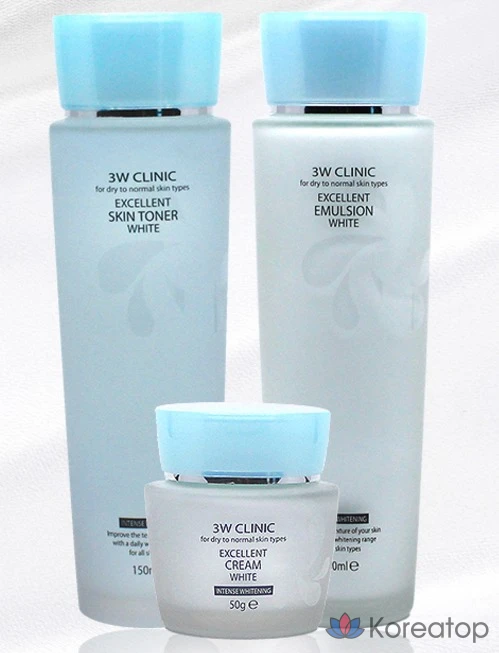 Набор для ухода за кожей 3W Clinic Excellent White, 1 комплект