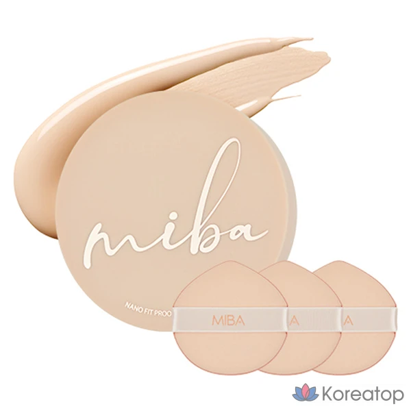 Тональный крем MIBA Nano Fit Proof Cushion Foundation, 20 г, № 21, светло-бежевый, 1 шт.