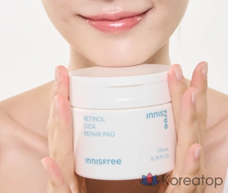 Подушечки для удаления пятен Innisfree Retinol Cica, 170 мл, 1 шт.