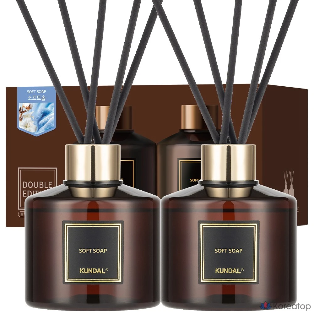 Ароматический диффузор Kundal, 2 шт., фибровый стик, 10 шт., мягкое мыло, 200 мл, 1 шт.