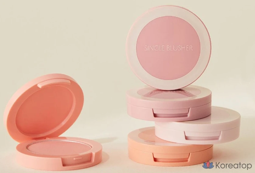 Румяна The Saem Saemmul Single Blusher 5 г, CR07 Манго-Персик, 1 шт., фото 3