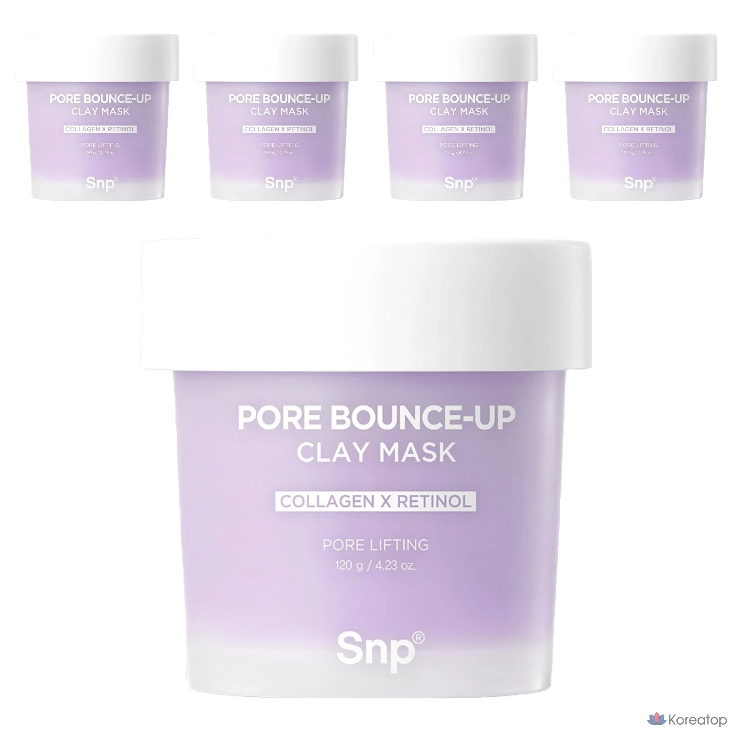 Глиняная маска для сужения пор SNP, 120 г, 1 упаковка, 5 упаковок