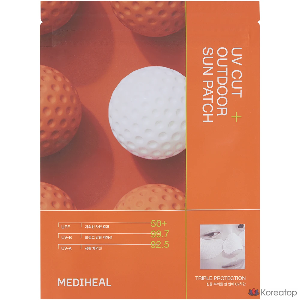 Солнцезащитные пластыри Mediheal UV Cut Outdoor Triple Protection Sun Patch, 3 вида, 4 шт., UPF50+, 20 г, 1 шт.