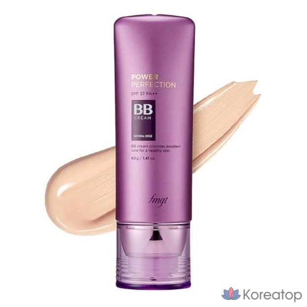 BB-крем The Face Shop Power Perfection SPF 37 PA++, V201 Абрикосово-бежевый, 40 г, 1 шт.
