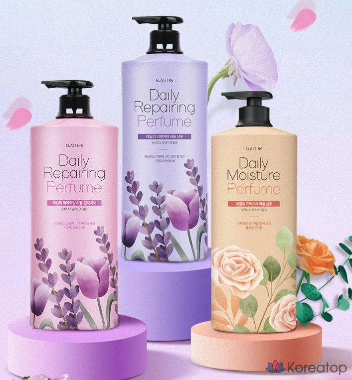 Восстанавливающий парфюмированный шампунь Elastine Daily Repairing с ароматом французской лаванды, 1,1 л, 1 шт.