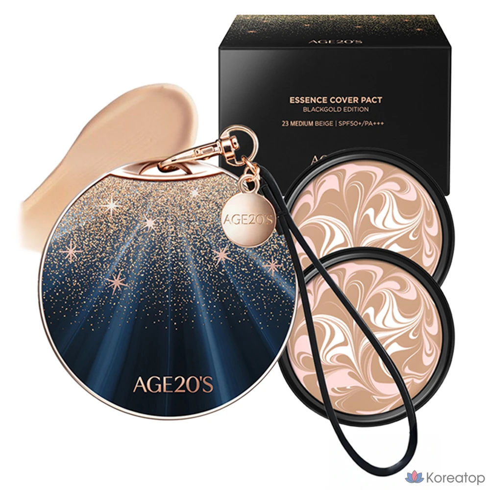 Блокнот AGE 20S Black Gold Edition в футляре + сменный блок 14 г (2 шт.), № 23, средний бежевый, 1 шт.