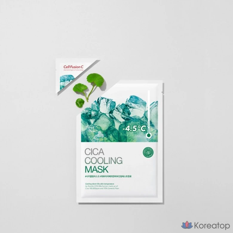 Охлаждающая маска Cellfusion C Cica, 10 листов, 1 упаковка, 10 штук., фото 2
