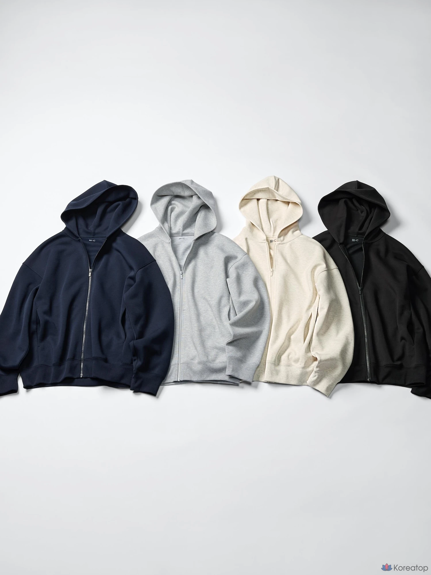 Парка на молнии Uniqlo Sweat Oversized Full-Zip Parka
