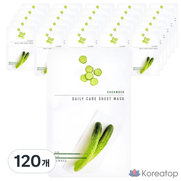 Тканевая маска для лица Eunyul Silver Cucumber Daily Care, 1 упаковка, 120 листов