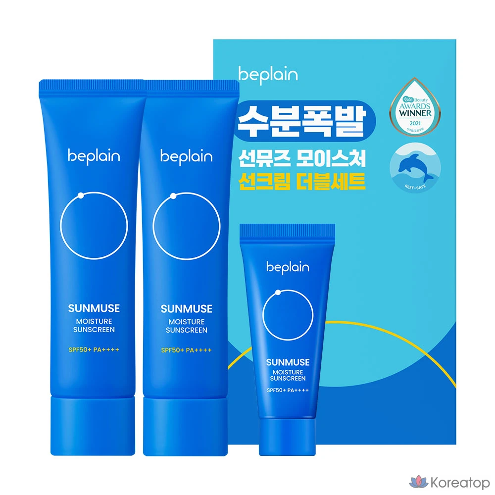 Солнцезащитный крем Beplain Sunmuse Moisture Sun Cream SPF50+ PA++++, 2 шт., 1 шт., 120 мл