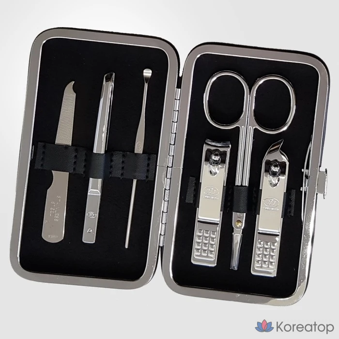 Набор для ухода Three Seven 777 Simple Nail Clipper 6-piece Set, серебристый, 1 шт., фото 2