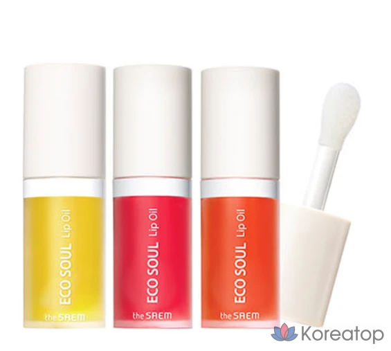 Масло для губ The Saem Eco Soul, 3 оттенка грейпфрута, 6 мл, 1 шт., фото 3