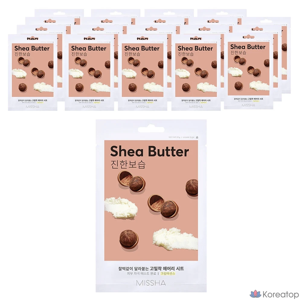 Маска-салфетка Missha Airy с маслом ши, 1 упаковка, 20 штук