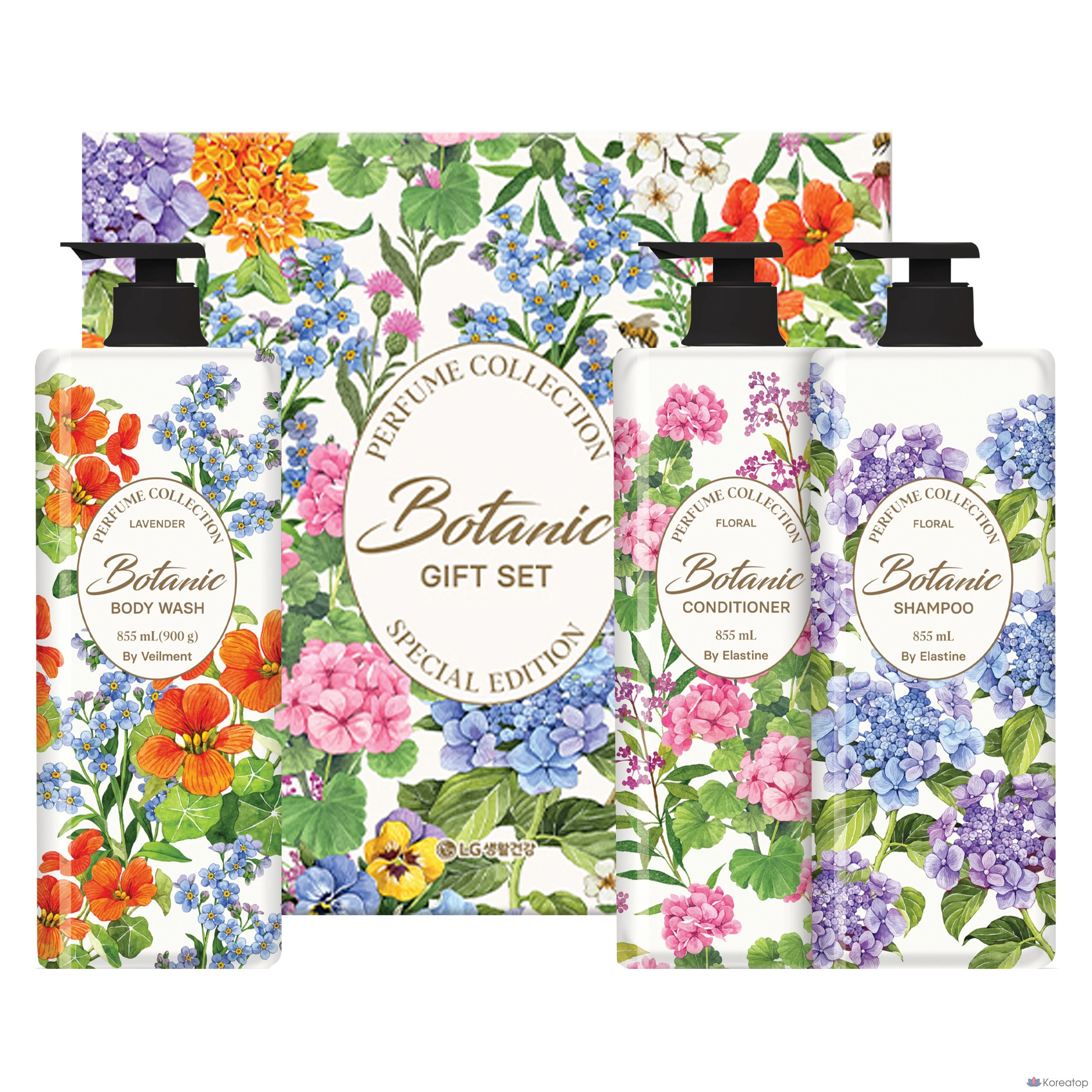 Набор для ухода за волосами и телом Elastine Botanic Perfume All-Time, 1 комплект.