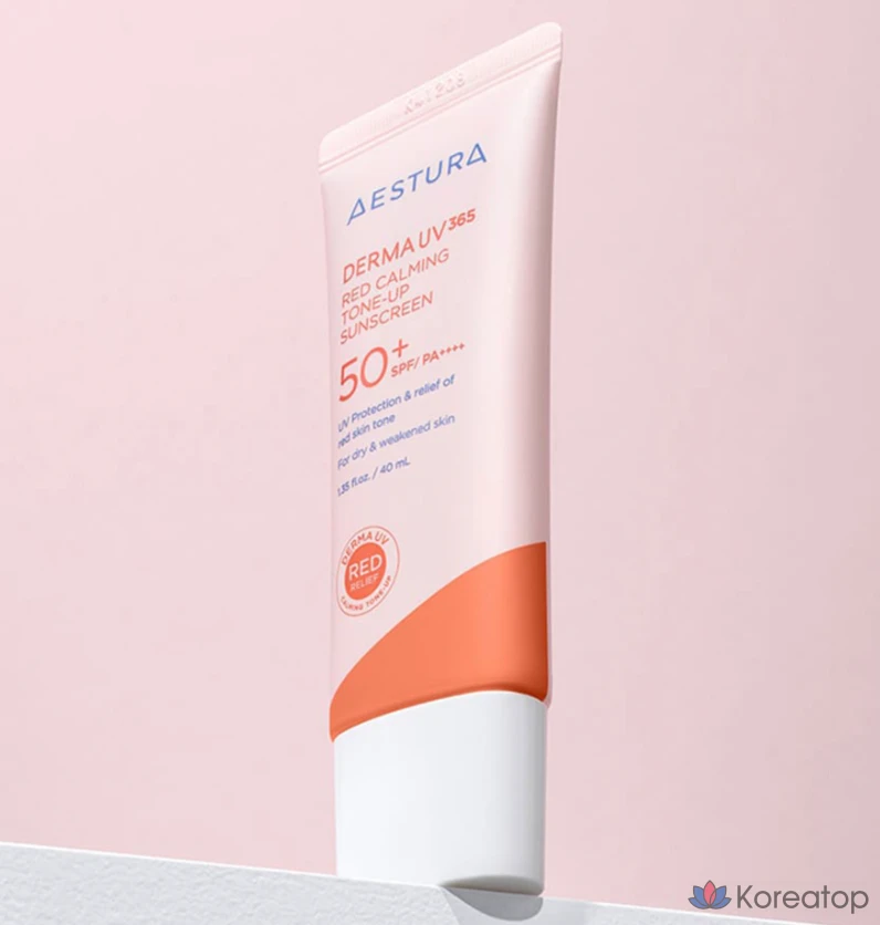 Солнцезащитный крем Estura Derma UV 365 Red Soothing Tone-Up Sunscreen SPF50+ PA++++, 40 мл, 1 шт.