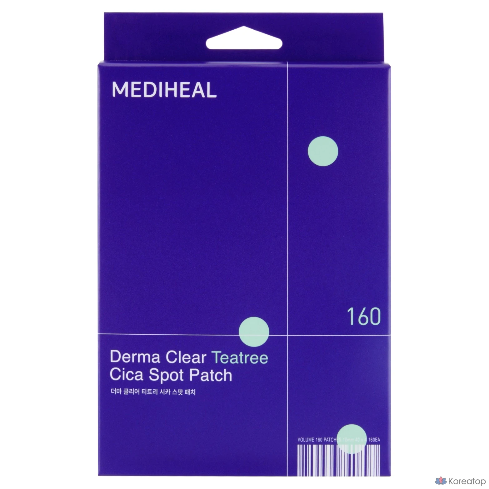 Пластыри Mediheal Derma Clear Tea Tree Cica Spot Patch, 160 листов, 1 упаковка.