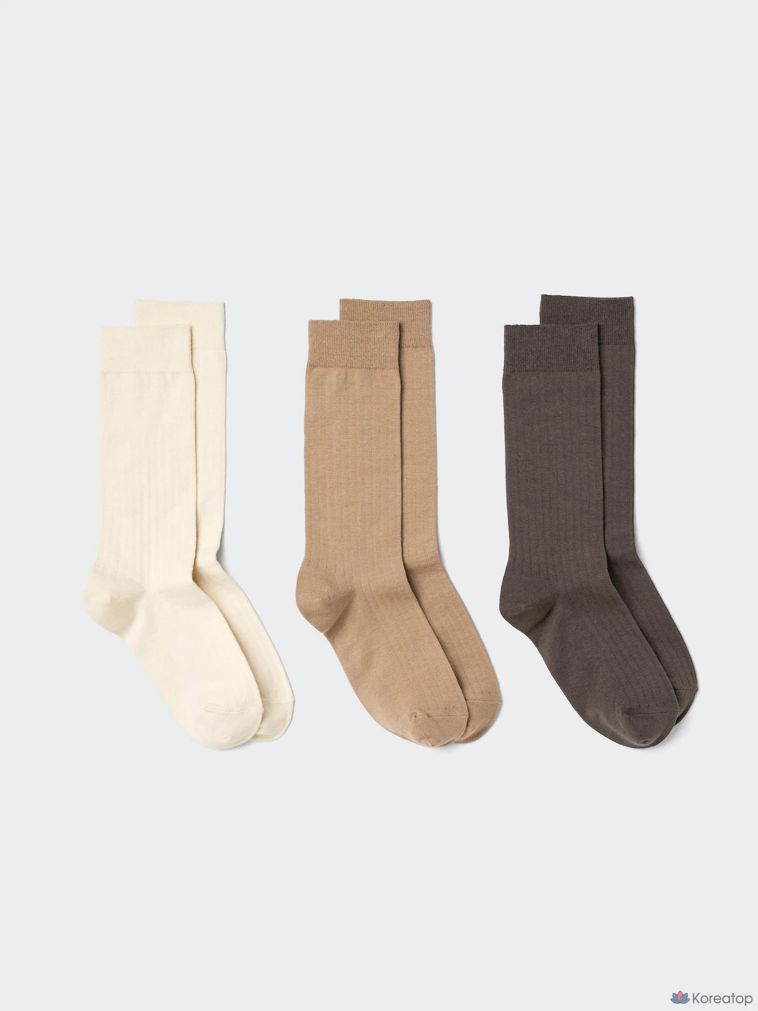 Носки Uniqlo Wide Rib, 3 пары
