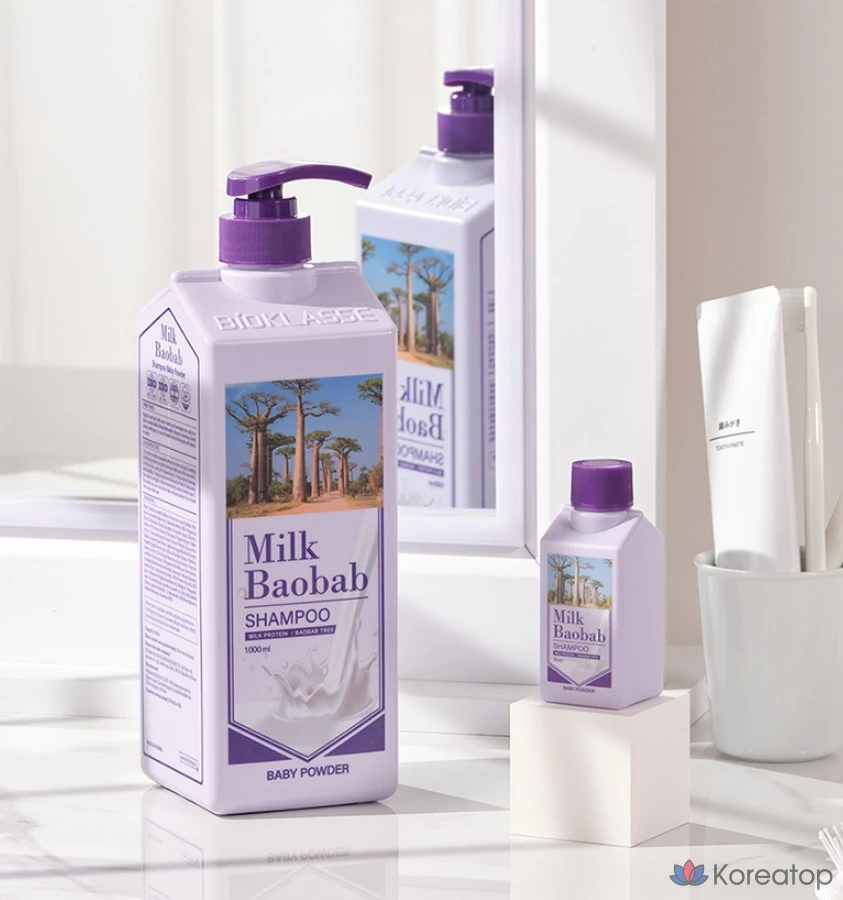 Шампунь Milk Baobab с ароматом детской присыпки, 1 л, 1 шт., фото 4