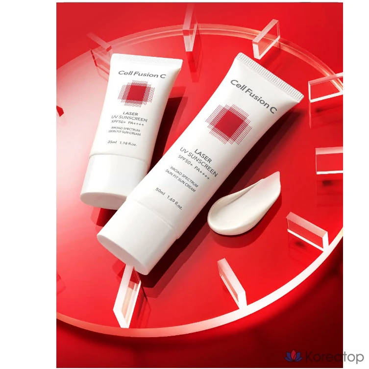Солнцезащитный крем Cellfusion C Laser UV Sunscreen SPF50+ PA++++ 50 мл x 2 шт. + 20 мл, 1 шт.