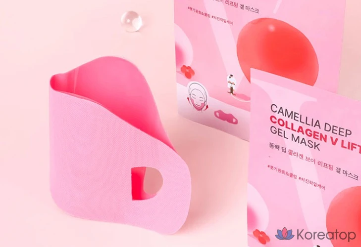 Гелевая маска Round Lab Camellia Deep Collagen V Lifting Gel Mask, 10 г, 8 шт., 1 упаковка., фото 3