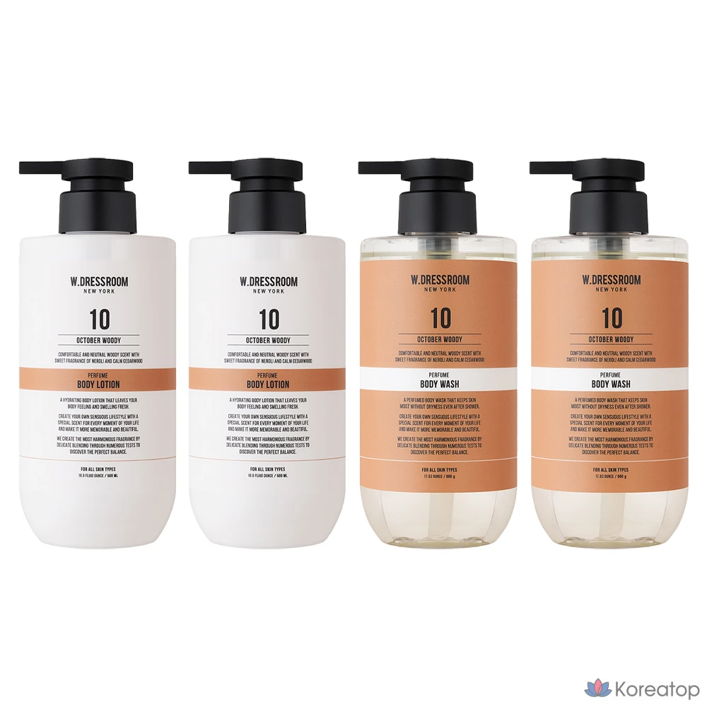 W.Dressroom Парфюмированный гель для душа + лосьон для тела Woody, 2 набора