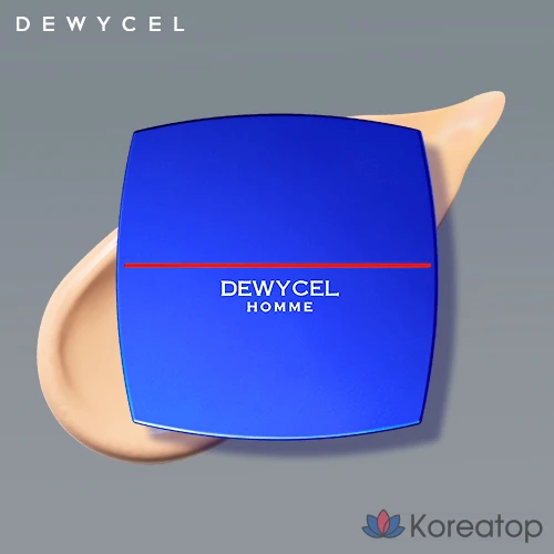 Тональный крем DEWYCEL Homme UV True Cover Cushion Pore Cover SPF50 PA+++, 1 шт., № 2, оттенок True Beige, фото 4