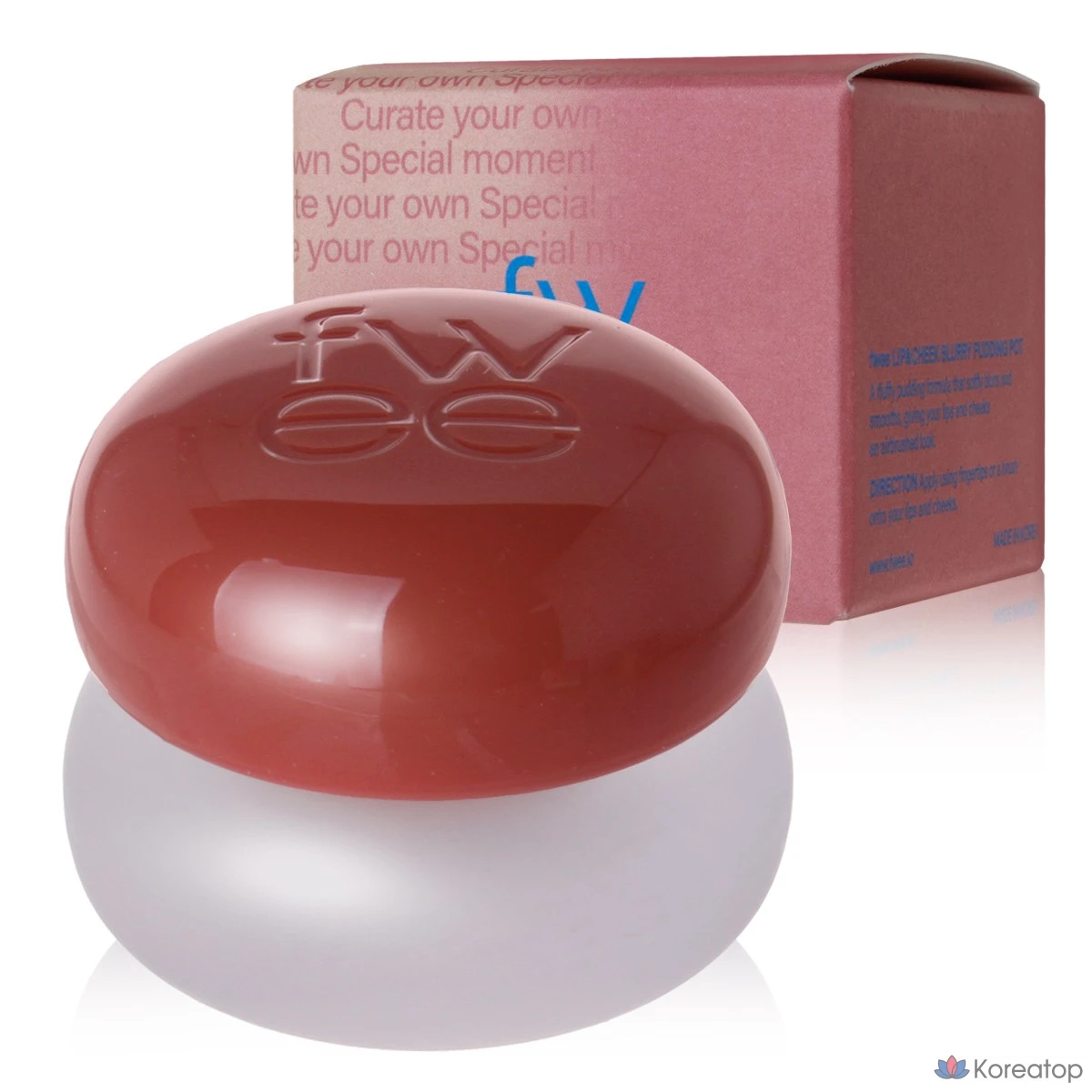 Бальзам для губ и щек fwee Lip & Cheek Blurry Pudding Pot Lip Gloss Colorful Natural Kakao Seed Butter Care, оттенок RS03 Faded, 5 г, 1 шт.