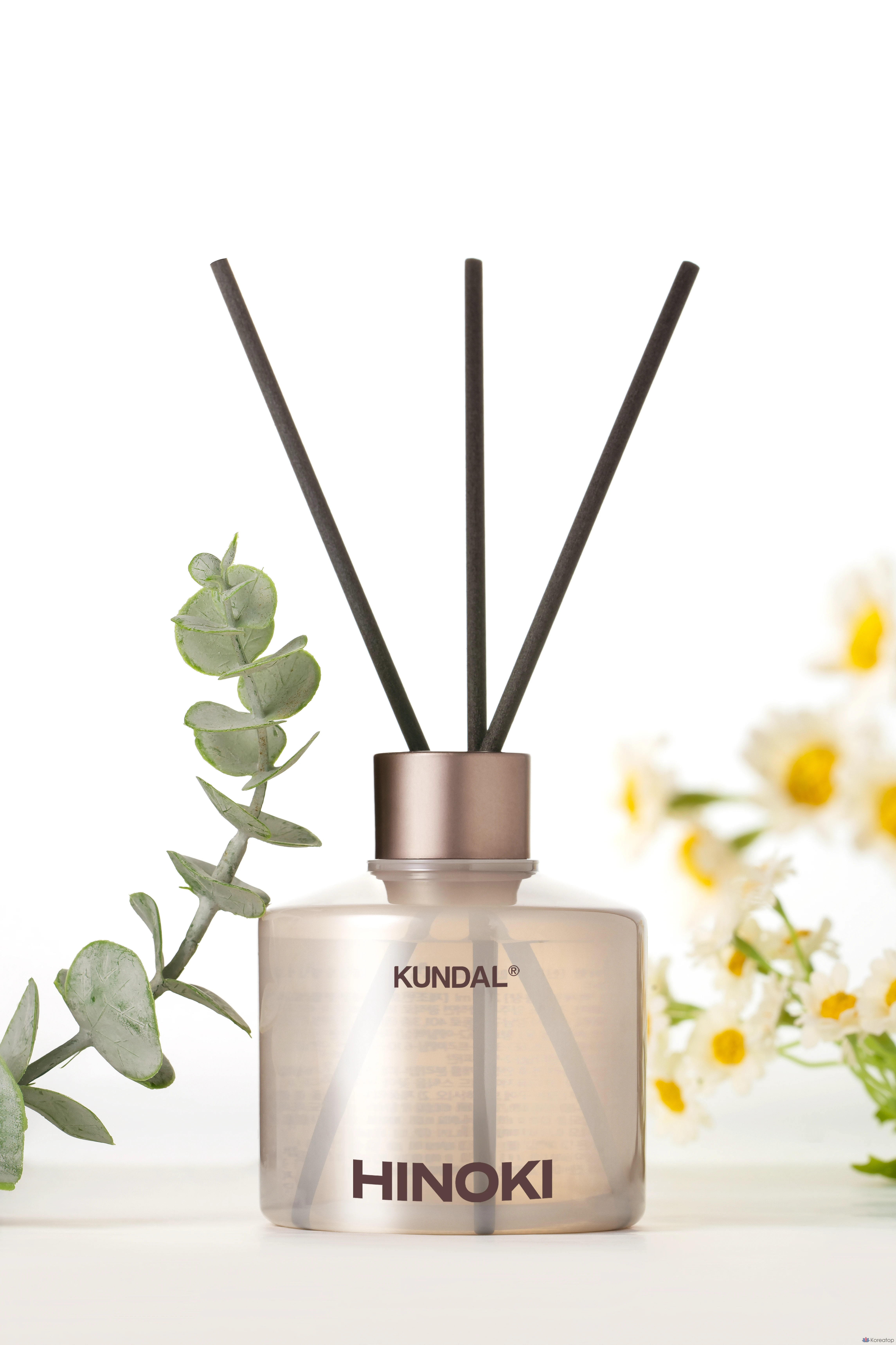 Набор Kundal: диффузор для духов + фибровые палочки, цвет хиноки, 200 мл, 1 комплект.