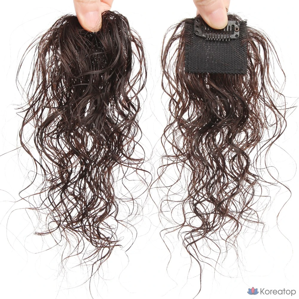 Парик Fox Wig с одной заколкой для создания объема и частичной укладки на макушке, модель Wonjin W2012, 4 см x 3 см/20 см, 1 шт., темно-коричневый.